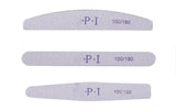 Set di 3 lime per unghie, lime per unghie per unghie in gel, accessori per unghie in gel resistenti all'usura e lavabili, lime per unghie professionali 100/180 con 3 forme, bianco
