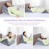 Cuscino in Piuma Regolabile in Schiuma ad Alta Densità, Cuscino Schienale ergonomico per Letto e Divano, Cuscino da Lettura Antireflusso per Dormire, Giocare, Guardare la TV (Pesante)