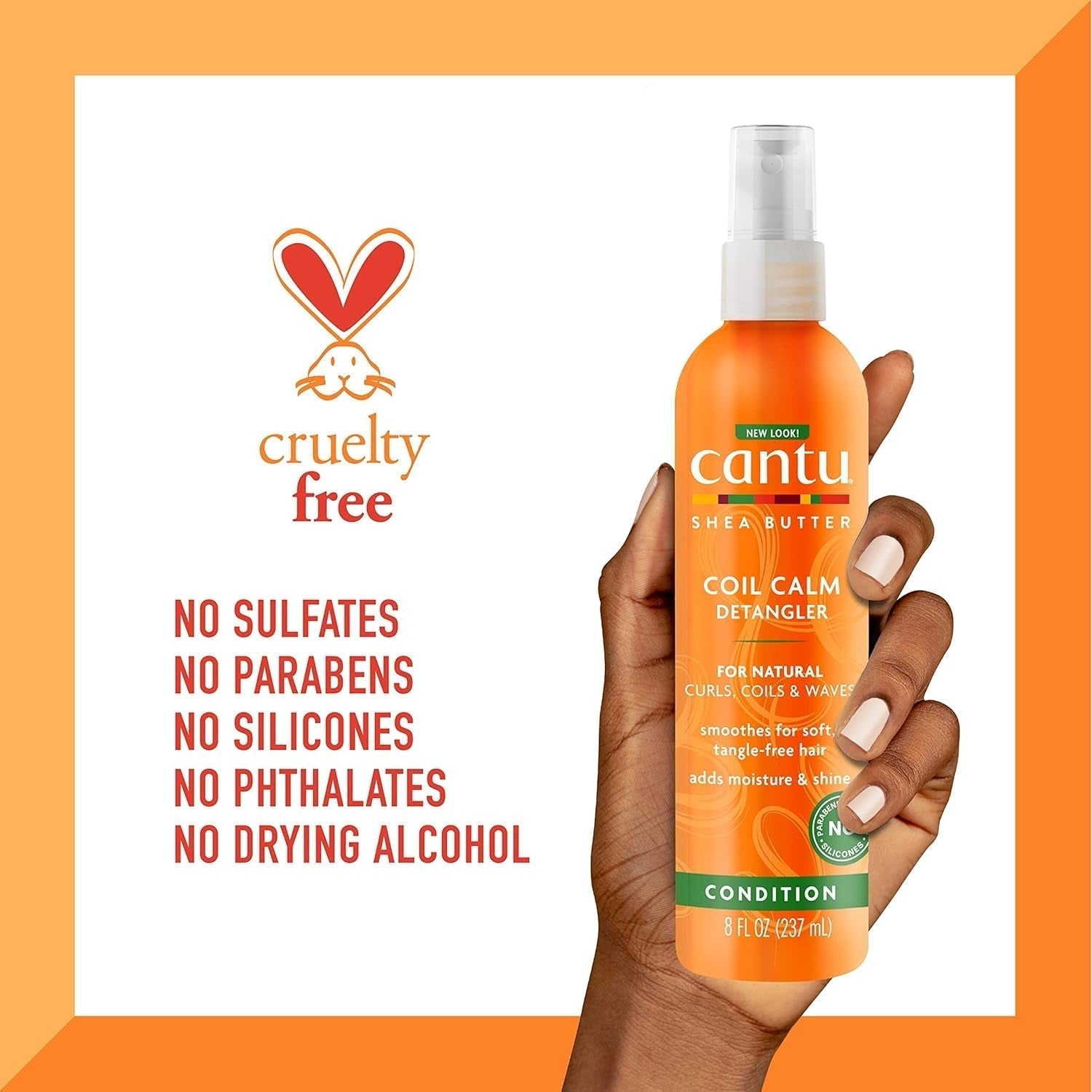 Cantu Coil Calm Spray districante, Karitè, Capelli ricci, 237ml Prodotti districanti Naty Shop