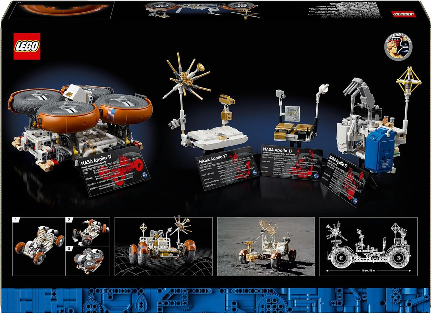 LEGO Technic NASA Apollo Veicolo itinerante lunare (LRV), Modello rover lunare per adulti, Spazio da collezione per appassionati di scienza, Giocattolo da costruzione, Modello di veicolo spaziale 42182 Set da costruzione Besuche den LEGO-Store