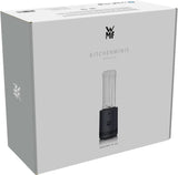 WMF Küchenminis Smoothie-To-Go, Mini Robot da cucina con Zwei Mix-/Trinkbehältern 0,6 L, Mixer Hochleistungsmixer 300 W, Edelstahl Matt, Schwarz Kitchen Naty Shop