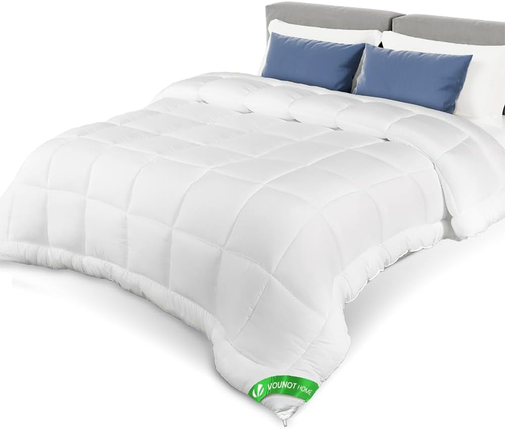 VOUNOT Piumino 155X200 cm, Set di 2 Piumini Invernali 4 Stagioni 500 GSM, composto da 2 piumini annodati insieme Piumino Adattabile per l'estate e l'inverno, Piumini e trapunte Standard Oeko-Tex Naty Shop Coperta per tutte le stagioni 200 X 200 cm