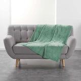 Douceur D'Intérieur, coperta in flanella, 125 X 150 Cm, salvia, flanella Piumini e trapunte Naty Shop