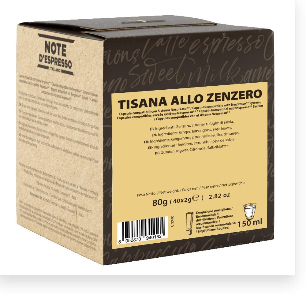 - Zenzero - Kapselmaschinen - compatibile esclusivamente con NESPRESSO - 40 caps