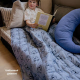 Coperta per neonati ponderata | 3,5Kg | 100X150Cm | Coperta terapeutica | Coperte ponderate | Coperta pesante (faccia di tigre blu, 3,5 Kg-100X150 Cm) BLENKZ Letti e Coperte.