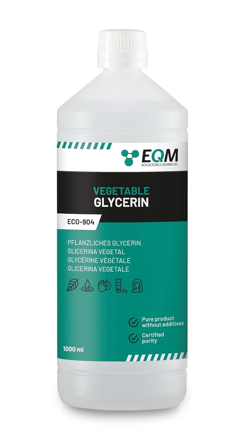 Glicerina vegetale 100% naturale, idratante naturale per capelli e pelle, ideale per saponi, shampoo, creme, 1 litro Doccia e bagno Naty Shop