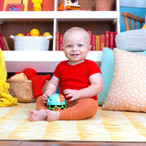 Bright Starts Giggle & Glow Campana che si illumina al buio Elefante giocattolo Oball facile da catturare Neonato+Giocattoli unisex per bambini Naty Shop