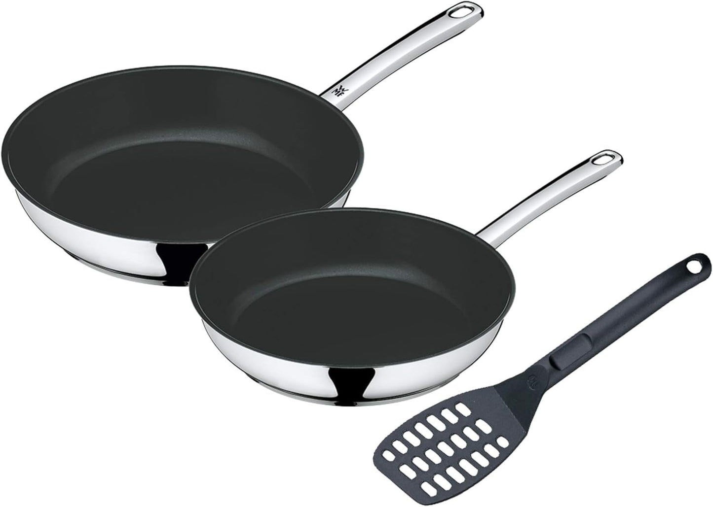 WMF Devil Set di padelle 2 pezzi, padella a induzione 24, 28 cm, acciaio inossidabile Cromargan, rivestimento in ceramica, pentole e padelle resistenti al forno Naty Shop Set 3 prodotti 48 X 30,5 X 15 Cm
