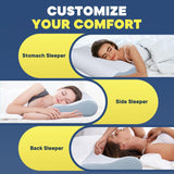 Cuscino per il collo rinfrescante per alleviare il dolore al collo Cuscini per dormire in memory foam Cuscino cervicale per dolori al collo e alle spalle Cuscino da letto ergonomico Cuscino di supporto per il collo per chi dorme sulla schiena Cuscini ortopedici cervicali Naty Shop