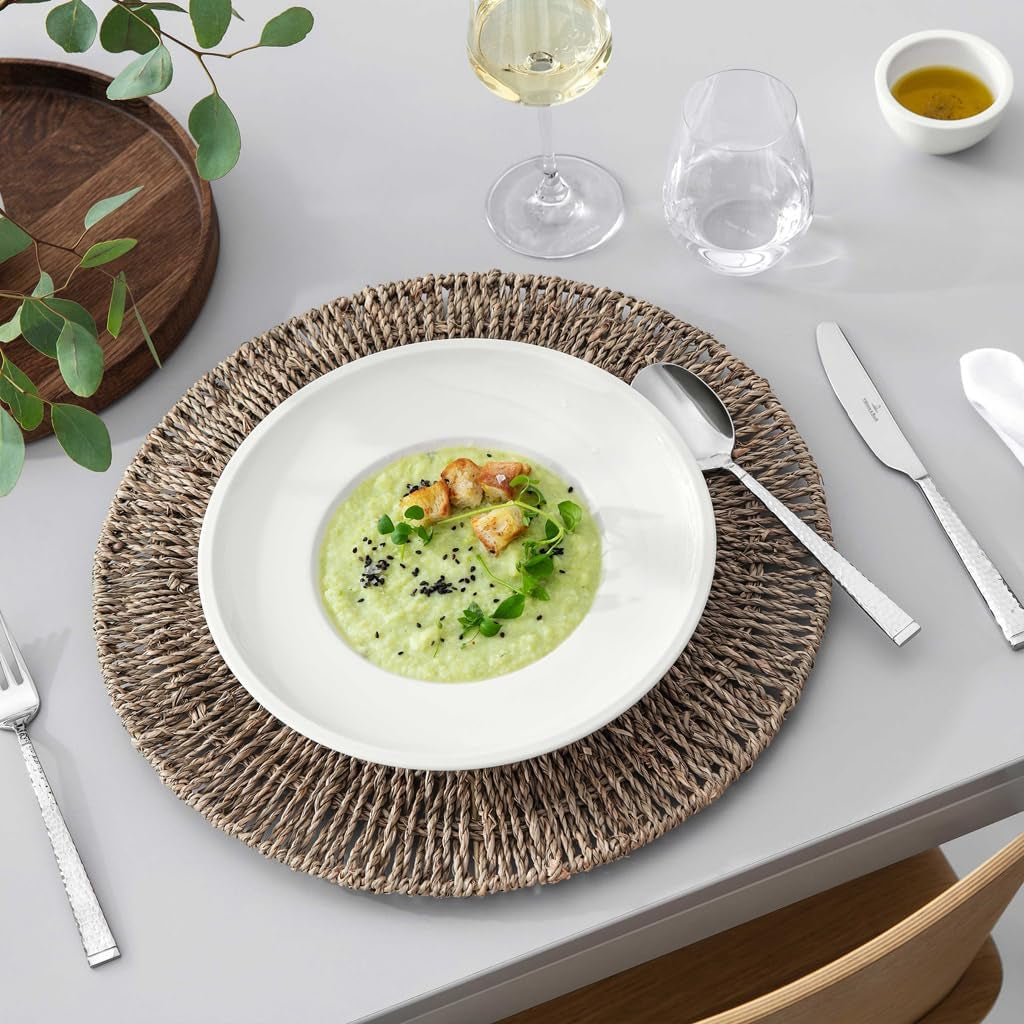 Villeroy & Boch - Artesano Servizio Piatti 6 Pezzi per 2, Bianco, Lavabile in Lavastoviglie, Adatto al Microonde, Set Posate, Set Piatti, Piatti Piani, Piatti Colazione, Piatti Piani, Porcellana Premium