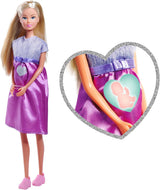 Simba Steffi Love Welcome Baby 29 cm Steffi incinta Confezione da 12 accessori per giochi di ruolo Bambola alla moda con bambola da 4 cm per bambini dai 3 anni in su