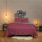 Piumino double face bicolore Bleu Câlin per 2 persone, microfibra, bordeaux/pepe, 220X240 cm Trapunte e trapunte Naty Shop