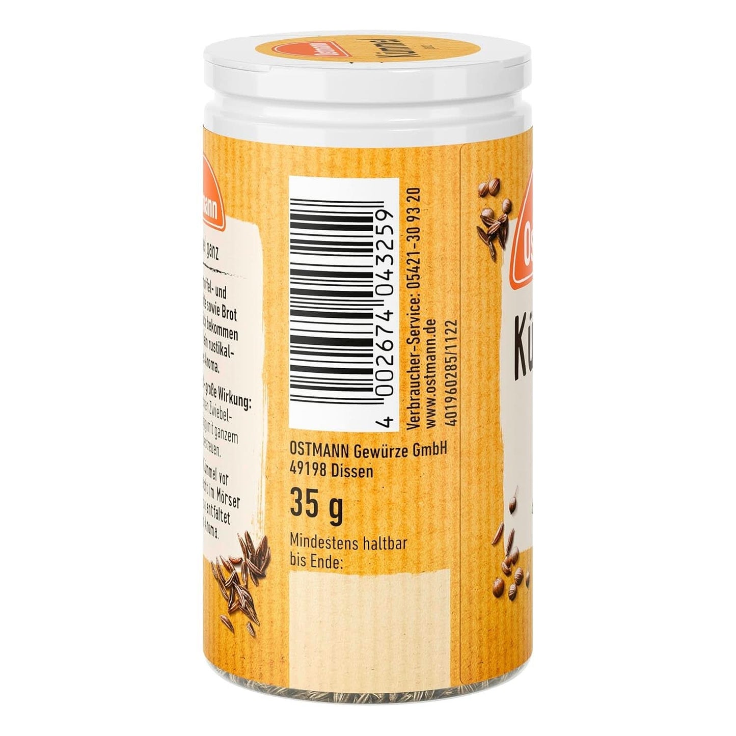 Ostmann - Cumino intero, 35 grammi Condimente Naty Shop
