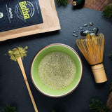 Tè Matcha Biologico 100g - Polvere Matcha Originale - Frullati di tè e latte - Matcha biologico di altissima qualità dal Giappone - Imbottigliato e controllato in Germania - Biotiva
