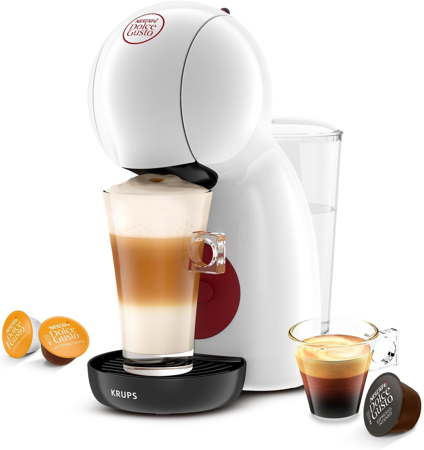 Macchina per caffè espresso manuale con capsule NESCAFÉ DOLCE GUSTO PICCOLO XS di KRUPS, bianca