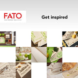 Fato - Tovaglioli di carta usa e getta 4 pieghe naturali, ecologici, confezione da 40, formato 38X38, 2 veli, carta riciclata al 100%