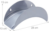Relaxdays Set da 2 Portagomma da Parete per Tubo da 30m 1/2" Portagomma da Giardino Portagomma in Metallo Grigio