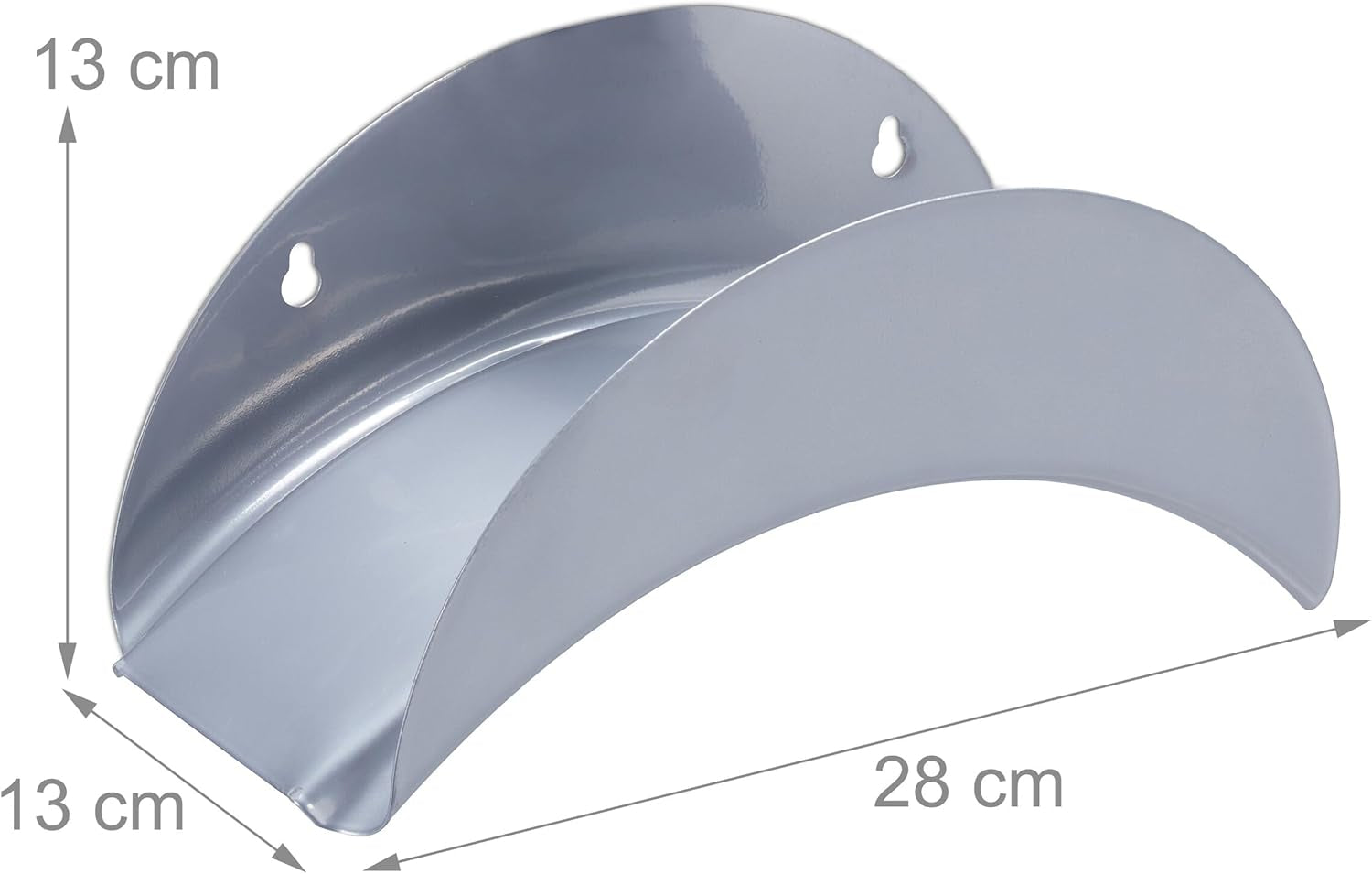 Relaxdays Set da 2 Portagomma da Parete per Tubo da 30m 1/2" Portagomma da Giardino Portagomma in Metallo Grigio