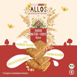 Cracker di avena biologici Allos Nutri | Cracker croccanti di avena integrale | Dolcificare con miele 6 x 130g