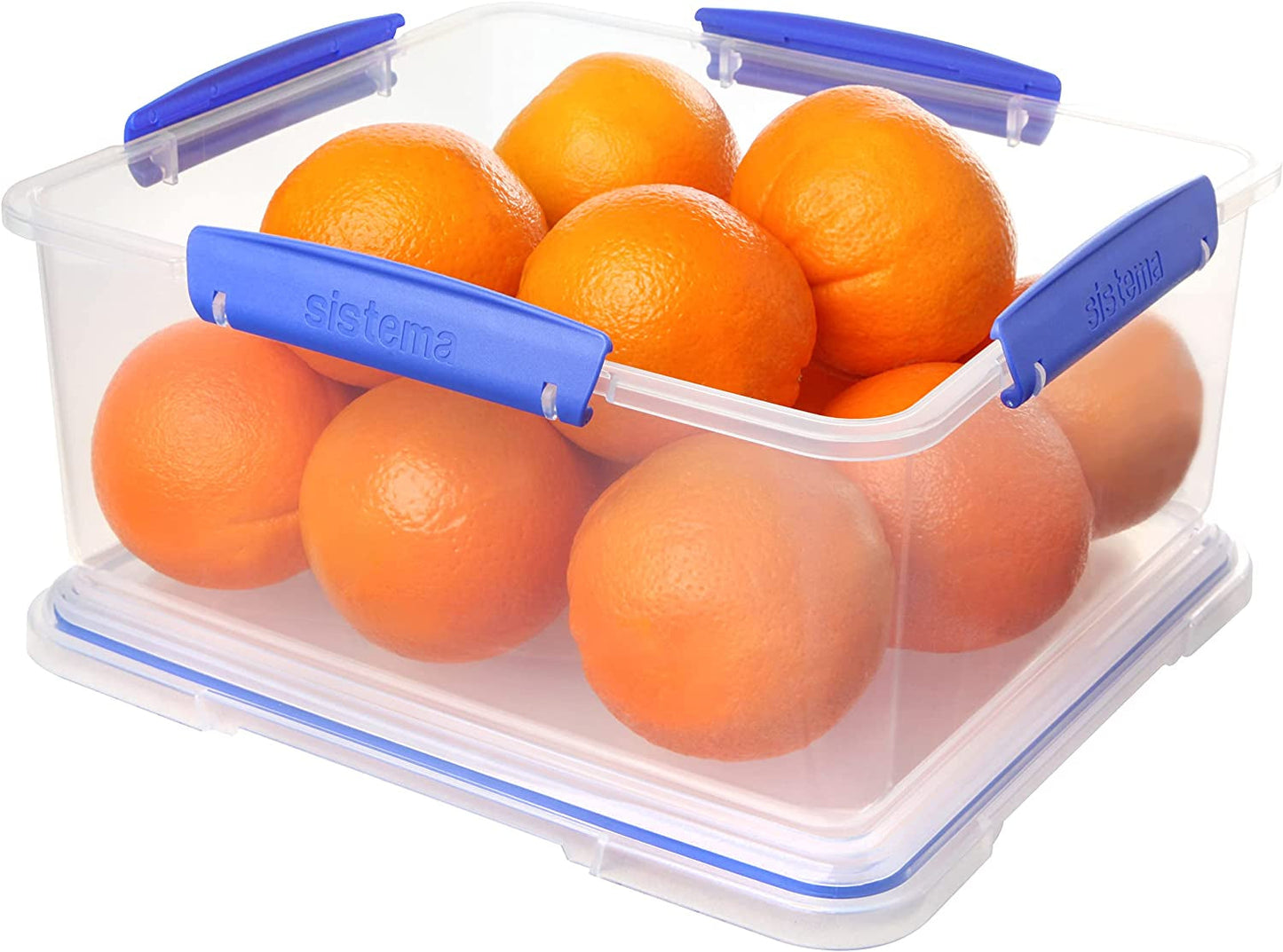 Barattolo per la conservazione degli alimenti KLIP IT System Barattolo per la conservazione degli alimenti impilabile da 5 litri con coperchio per frigorifero/congelatore Adatto per clip in plastica blu senza BPA 1 pezzo (confezione da 2) Scatole per la conservazione degli alimenti Naty Shop