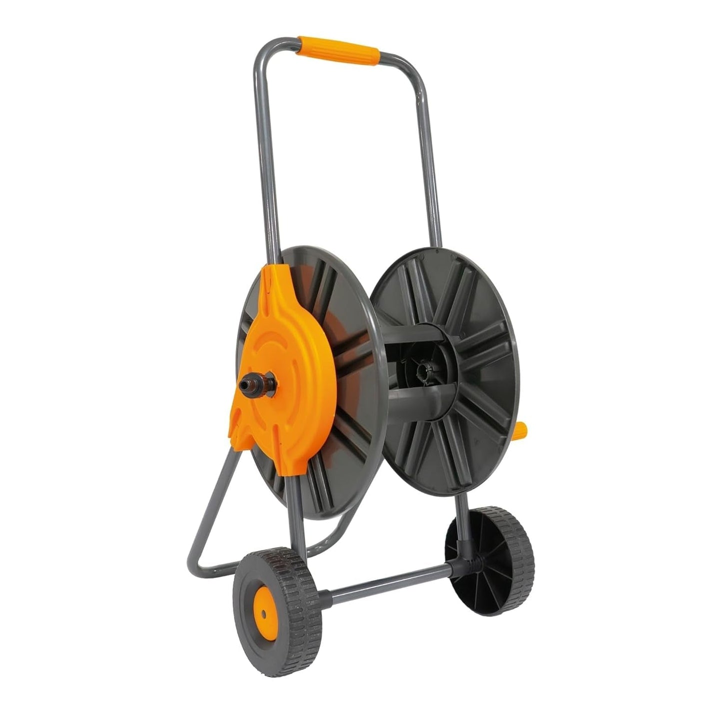 Amig - Avvolgitubo | per tubi da 1/2" | max. 60 m arrotolati | con manovella per un facile avvolgimento | polipropilene | arancione e grigio