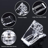 Clip per unghie, clip per manicure, clip per unghie trasparenti, clip in polygel trasparente, estensioni per unghie a costruzione rapida, assistente gel, 10 pezzi
