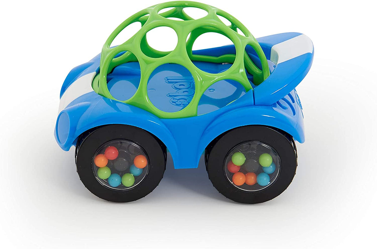 Bright Starts Oball Sonaglio Macchinina Giocattolo per attività motoria per neonati e bambini piccoli a partire da 3 mesi 1 pezzo Colore casuale Blu o Rosso Giocattoli per bambini Naty Shop