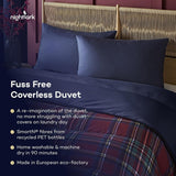 Set piumino e federa Night Lark, 10,5 tog, singolo, tartan rosso classico, biancheria da letto di lusso, ipoallergenico, piumini e trapunte lavabili in lavatrice Naty Shop