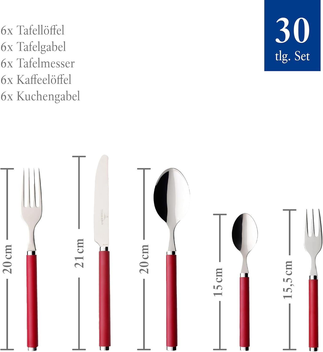 Villeroy & Boch – Gioca! Set posate Rose Rosse 30 pezzi Kitchen Naty Shop