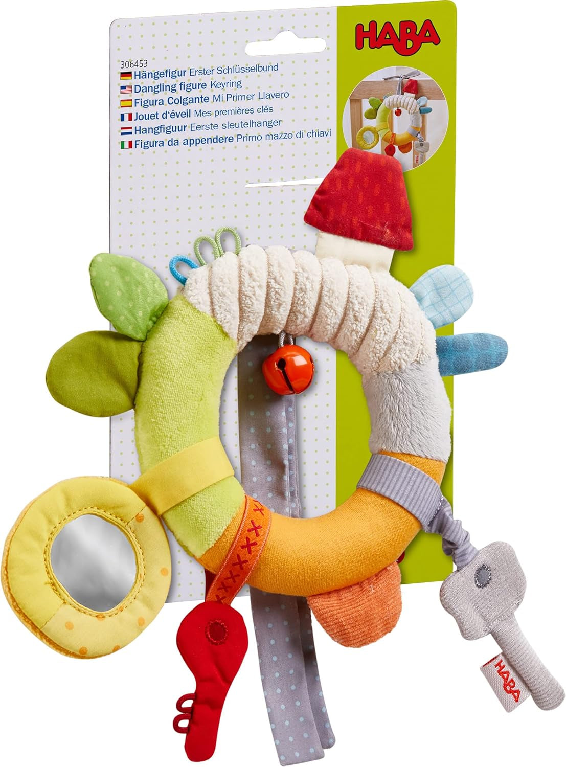 HABA 306453 - Figura appesa Primo set di chiavi, figure mobili e pendenti da 6 mesi Giochi per bambini Naty Shop