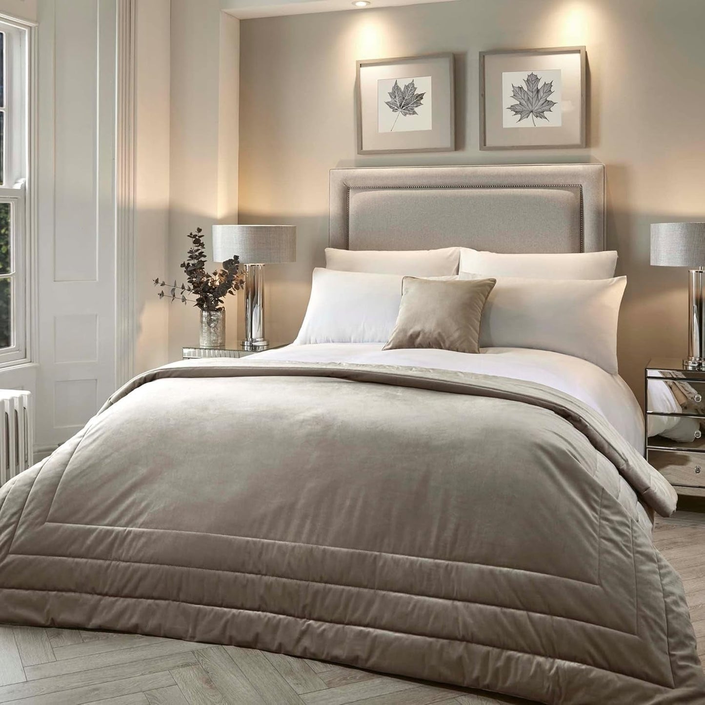 SOIRE'E Copriletto Soiree Melanie, velluto, 150 X 220 cm, ardesia Letti e coperte SOIRE'E Lino 150 X 220 cm