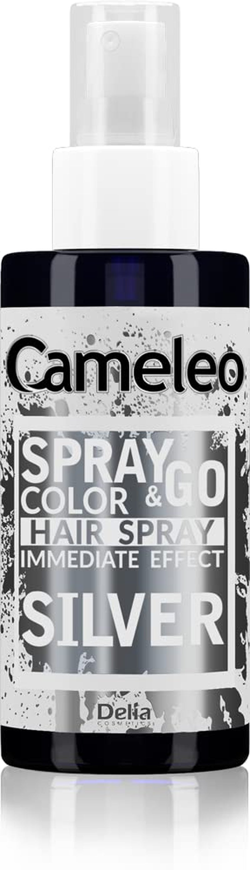 Cameleo - Spray & Go - tinta spray per capelli - viola - per capelli biondi, biondo platino e grigi - basta spruzzare e via - semipermanente - risultato immediato - tinta spray carnevale - 150 ml Naty Shop tinta capelli argento 150 Ml (1 confezione)