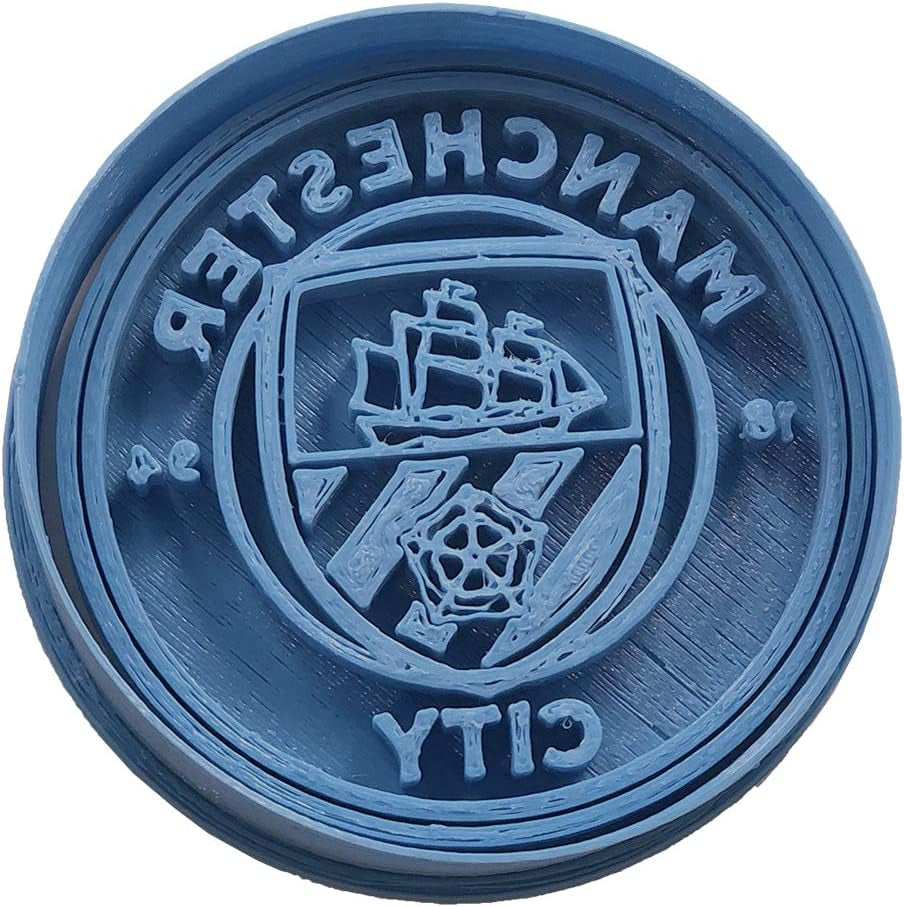 Squadra di calcio del Manchester City blu 8 x 7 x 1,5 cm