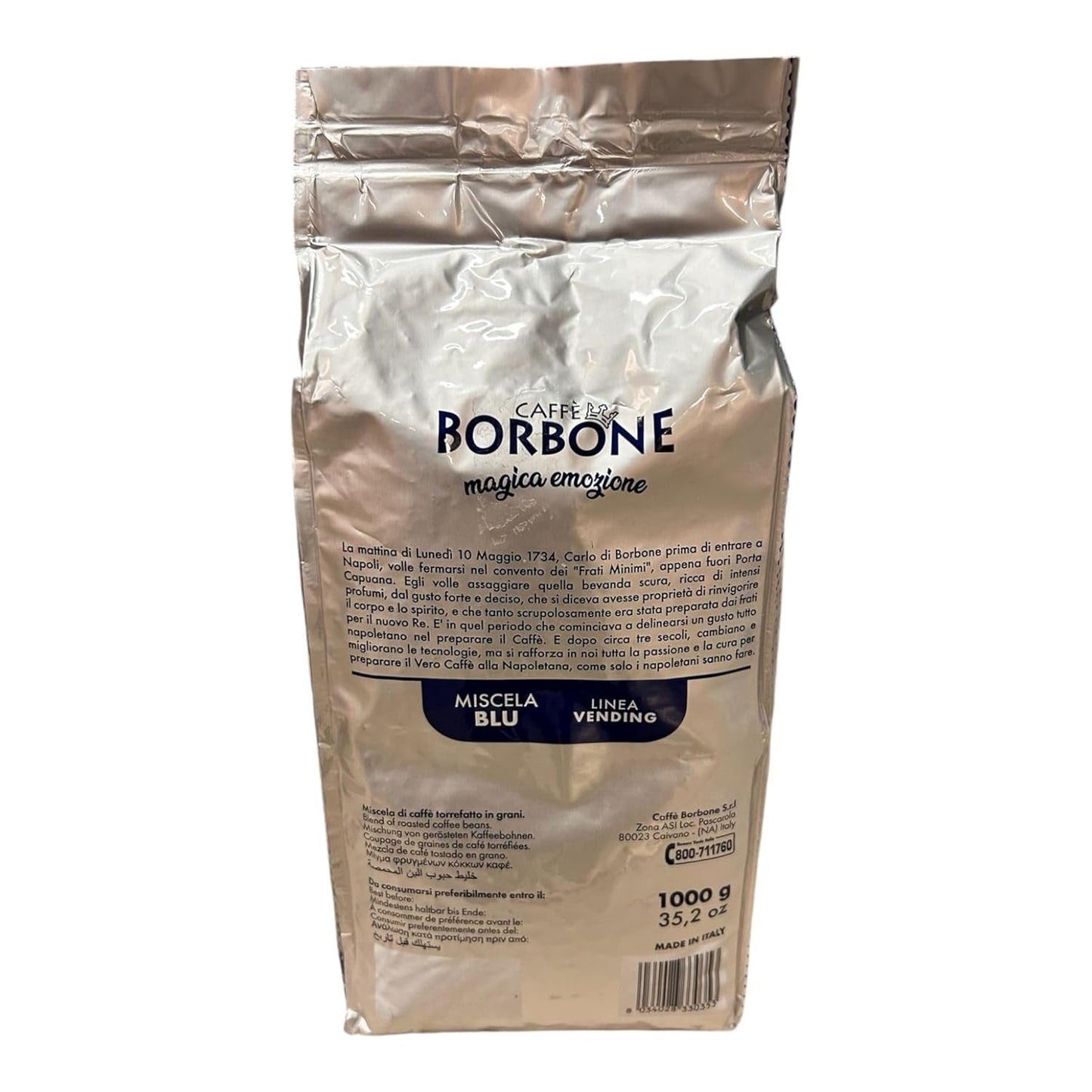 Caffè in grani Miscela BLU Borbone VENDING 1 kg x 12