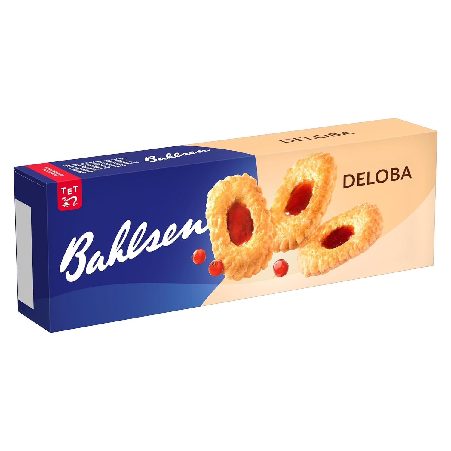 Bahlsen Deloba - 1 confezione - Pasta sfoglia al ribes nero e ciliegia (1 x 100 g)