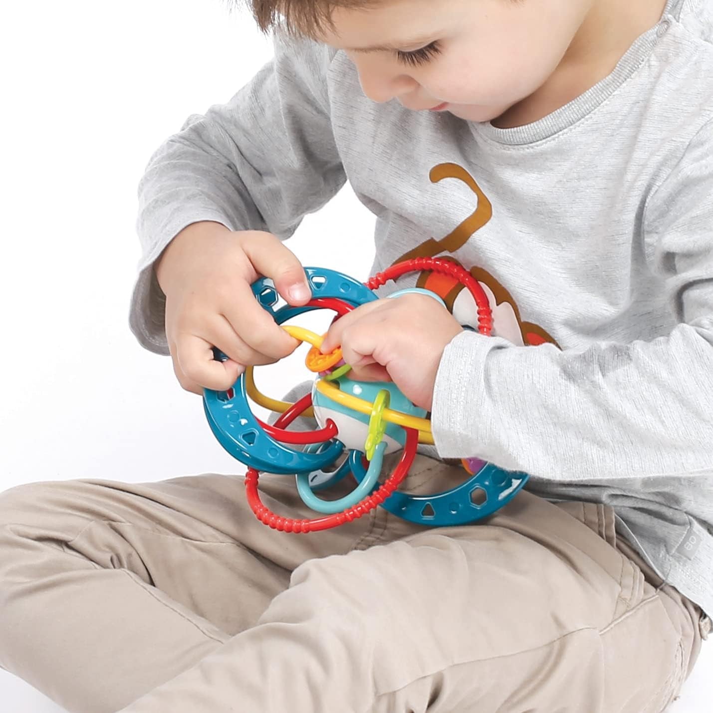 LUDI - Planet Bell - Giocattolo per bambini - A partire da 3 mesi - Colori vivaci, texture diverse e forma originale - Promuove la motricità fine e la destrezza Bebe Naty Shop Toys