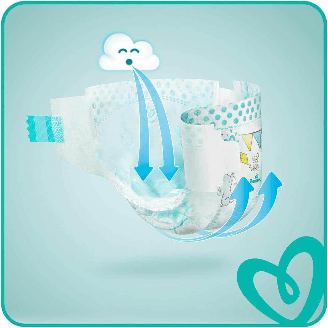 Pannolini Pampers 81657566 Pantaloni Baby-Dry, bianchi