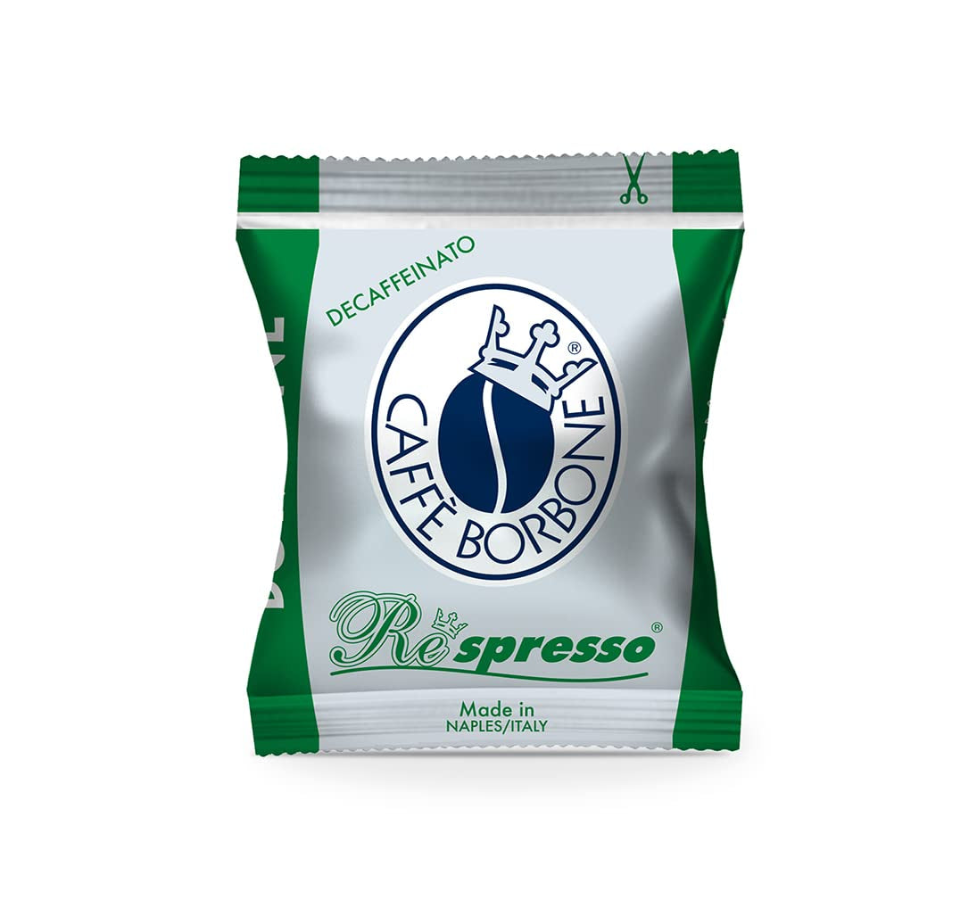 Caffè Borbone Kaffee Kapseln Respresso, Blaue Mischung, 100 stück & Kaffee Kapseln Respresso, Entkofeinierte Dek Mischung - 100 stück - Compatibile con Häuslichen Kaffeemaschinen Nespresso®*