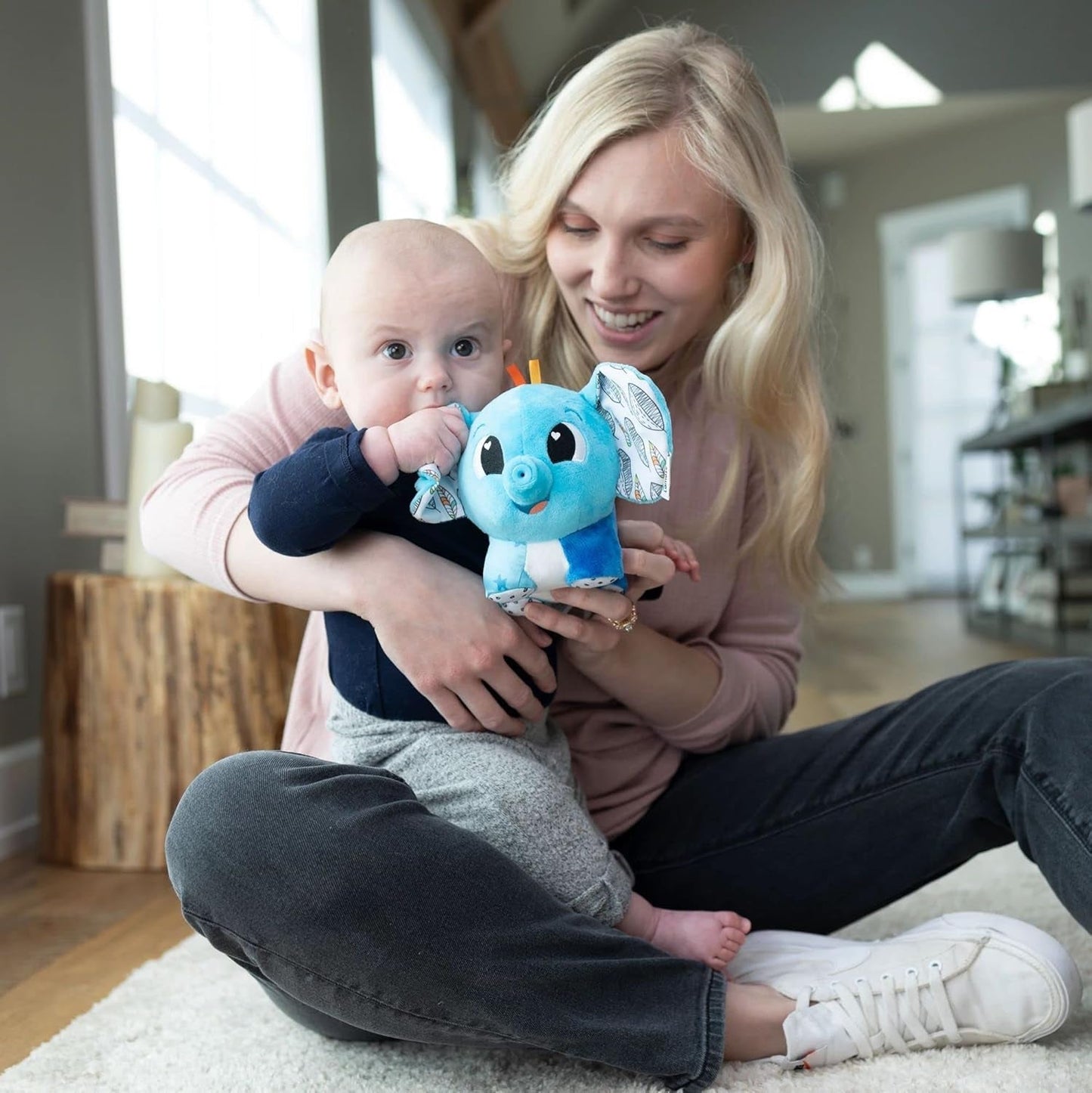 LAMAZE Elefante Puffaboo, Giocattolo per neonato, Giocattolo sensoriale per bambini, Regalo per neo genitori, Giocattolo per lo sviluppo per ragazzi e ragazze di 3 mesi, L27467 Baby Toys Naty Shop