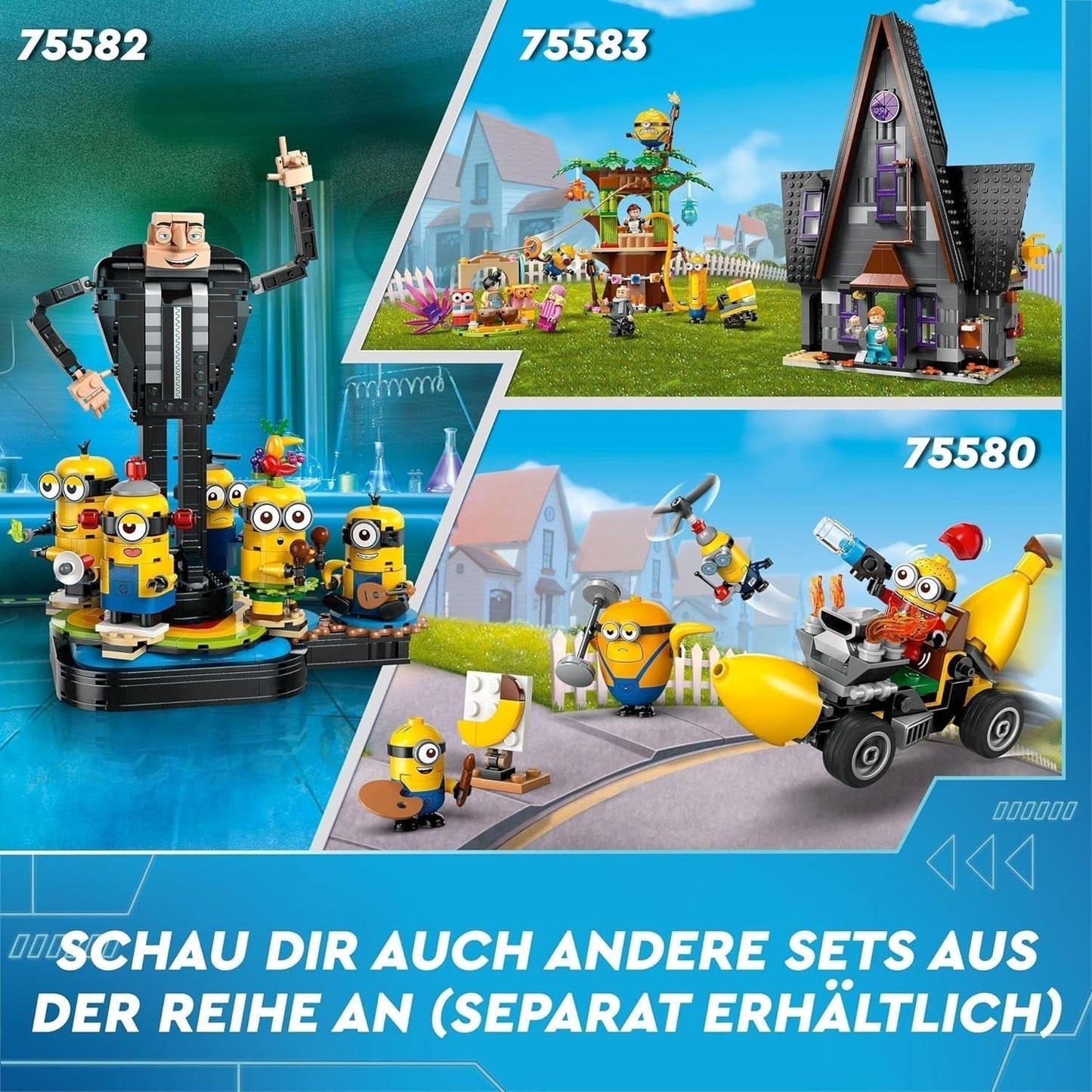 LEGO I - Semplicemente Incorreggibile 4 Minions e la Macchina delle Banane Playset per I - Semplicemente Incorreggibile 4 Minions Giocattolo per Bambini Regalo Creativo per Ragazzi e Ragazze di 6 Anni 75580 Set da Costruzione Beuche den LEGO-Store
