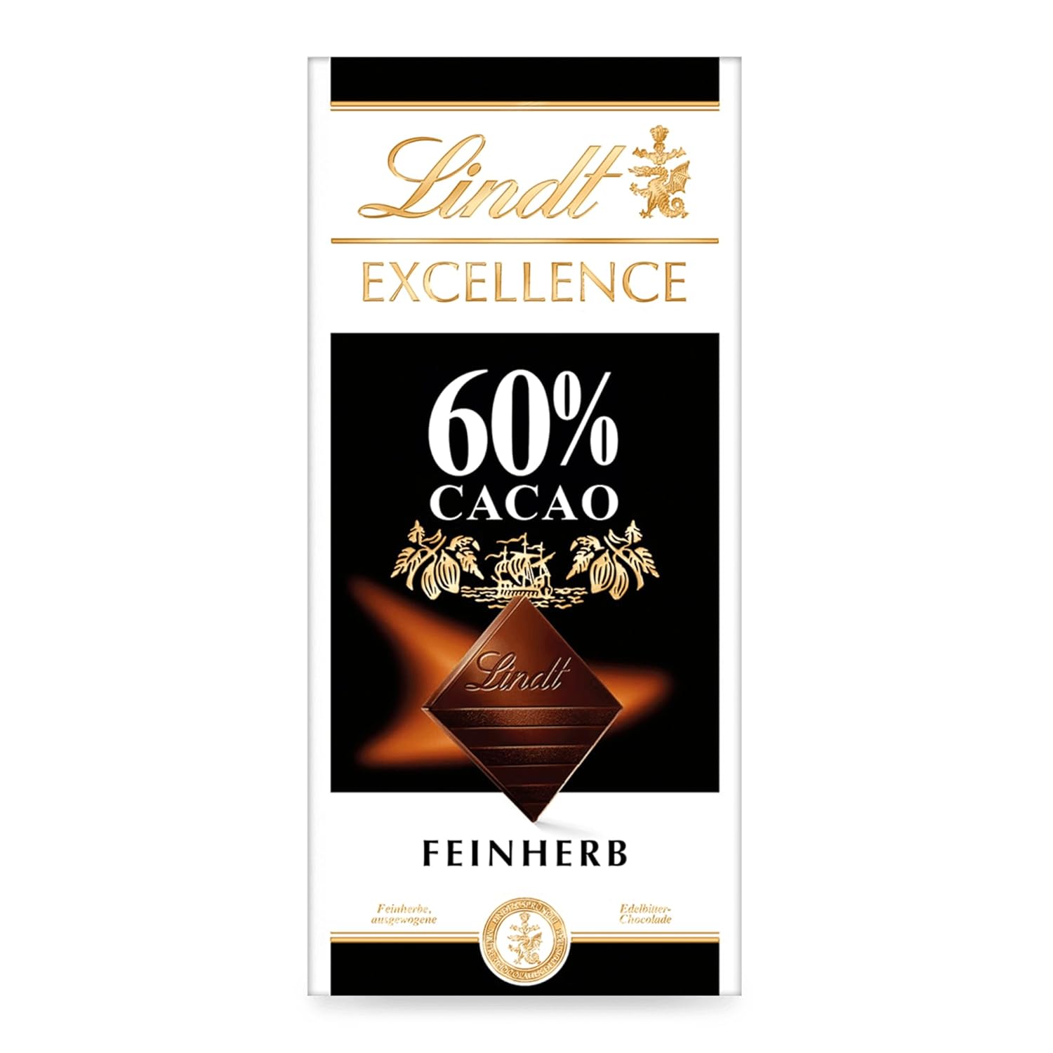 Lindt Excellence 78% Cocoa Bar - Barretta vegana al cacao Intensity Persistence 100g Regalo ideale