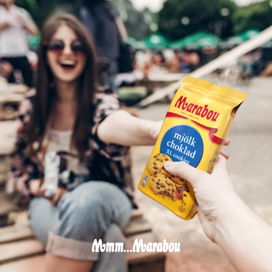 Daim Cookies Marabou Daim XL 10x184 g - Pezzi croccanti di Daim in un delizioso biscotto
