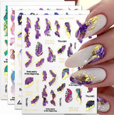 Adesivi per unghie in marmo 6 colori adesivi autoadesivi argento bronzer adesivi per unghie in marmo sbocciato Adesivi per unghie in marmo 3D accessori di design adesivi per nail art set di adesivi per unghie lamina per unghie