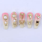 50 Stück Charms per unghie in oro, stili misti Glitzersteine ​​​​Nägel Perle Legierung Nagel Steine ​​​​Blume Schmetterling Strasssteine ​​​​Nägel Herz Stern Nagel Charms DIY Nail Art Zubehör Frauen Nägel Deko