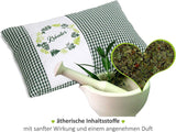 Gözze - Cuscino Profumato Alle Erbe, Imbottitura Miscela Di Erbe 200G, Fodera In Cotone 100%, 30 X 20 Cm - Plaid Verde Naty Shop Cuscini Standard