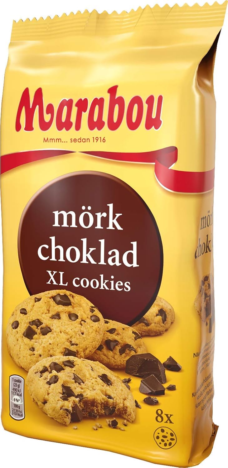 Daim Cookies Marabou Daim XL 10x184 g - Pezzi croccanti di Daim in un delizioso biscotto