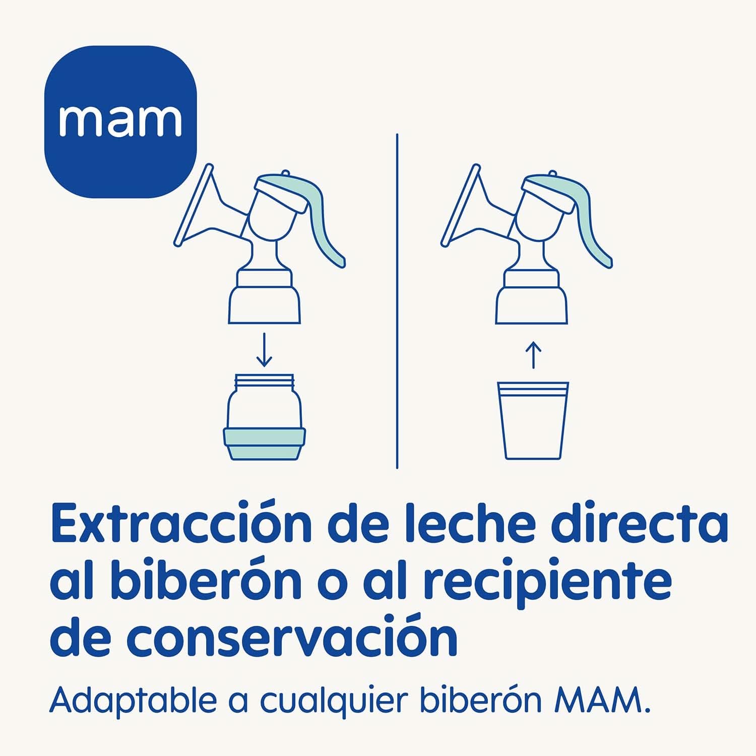 MAM Tiralatte manuale E102 - Tiralatte per latte materno, comodo ed efficiente Accessori Alimentazione e Allattamento Bebe Naty Shop