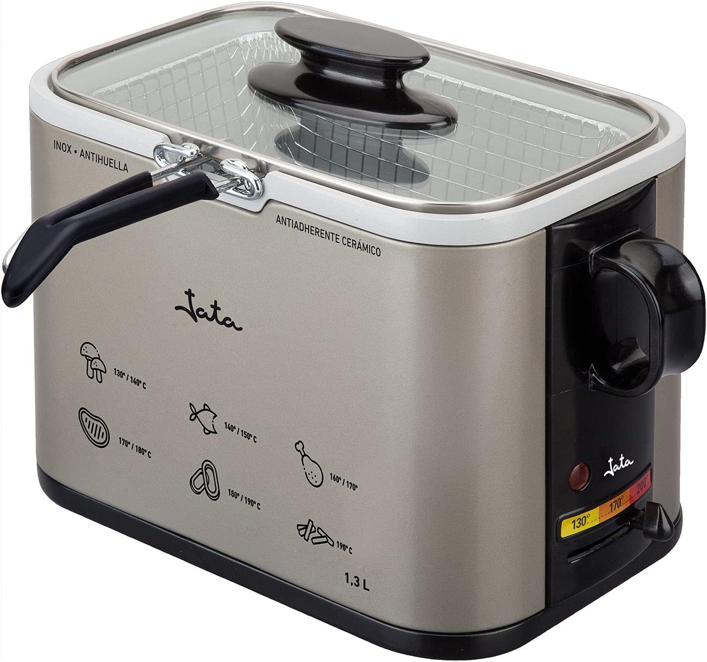 Tamaño FR326E - Friggitrice, 1000 Watt, 1,3 Litri Naty Shop Appliances