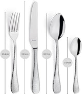 Set posate Amefa Sierra 6 persone | Cucina in acciaio inossidabile 18/10 in 24 parti Naty Shop