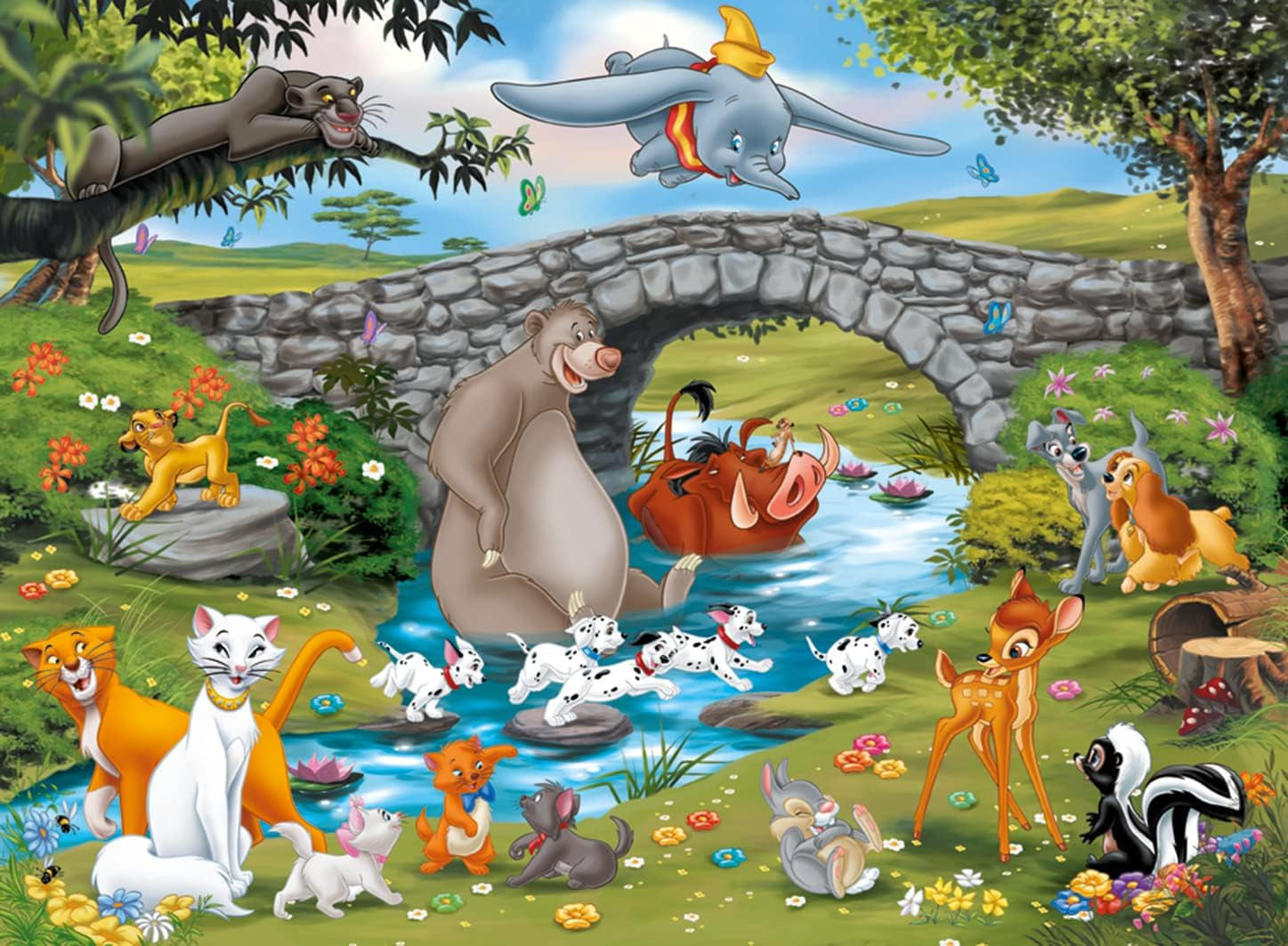 Puzzle per bambini Ravensburger - 10947 Animal Friends Family - Puzzle Disney per bambini dai 6 anni, con 100 pezzi in formato XXL Puzzle Naty Shop